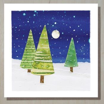 Carte de Noël WND259 (arbres d'hiver) 1
