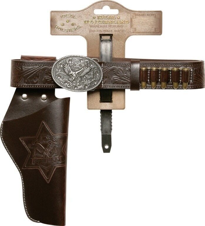 SCHRODEL - Lady's Belt and Holster - 65-90cm - Brown - Faux Leather and Metal