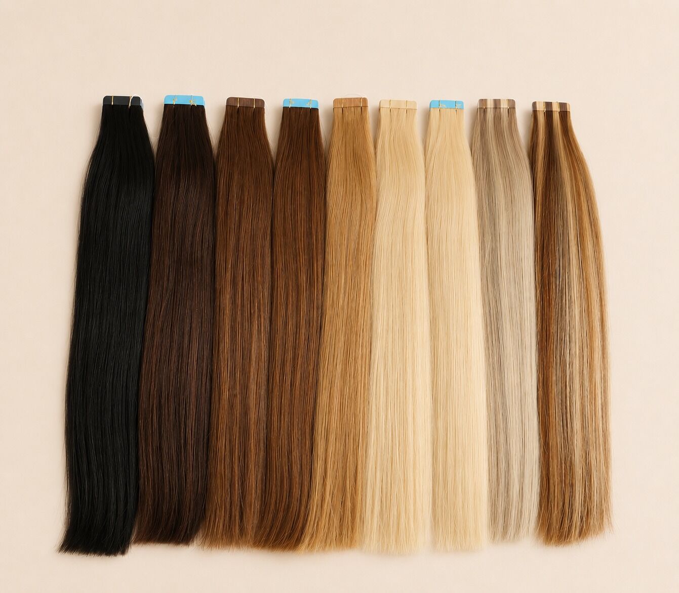 Extension con nastro adesivo in capelli Remy di alta qualità | HE | 40 cm, 45 cm, 50 cm, 55 cm