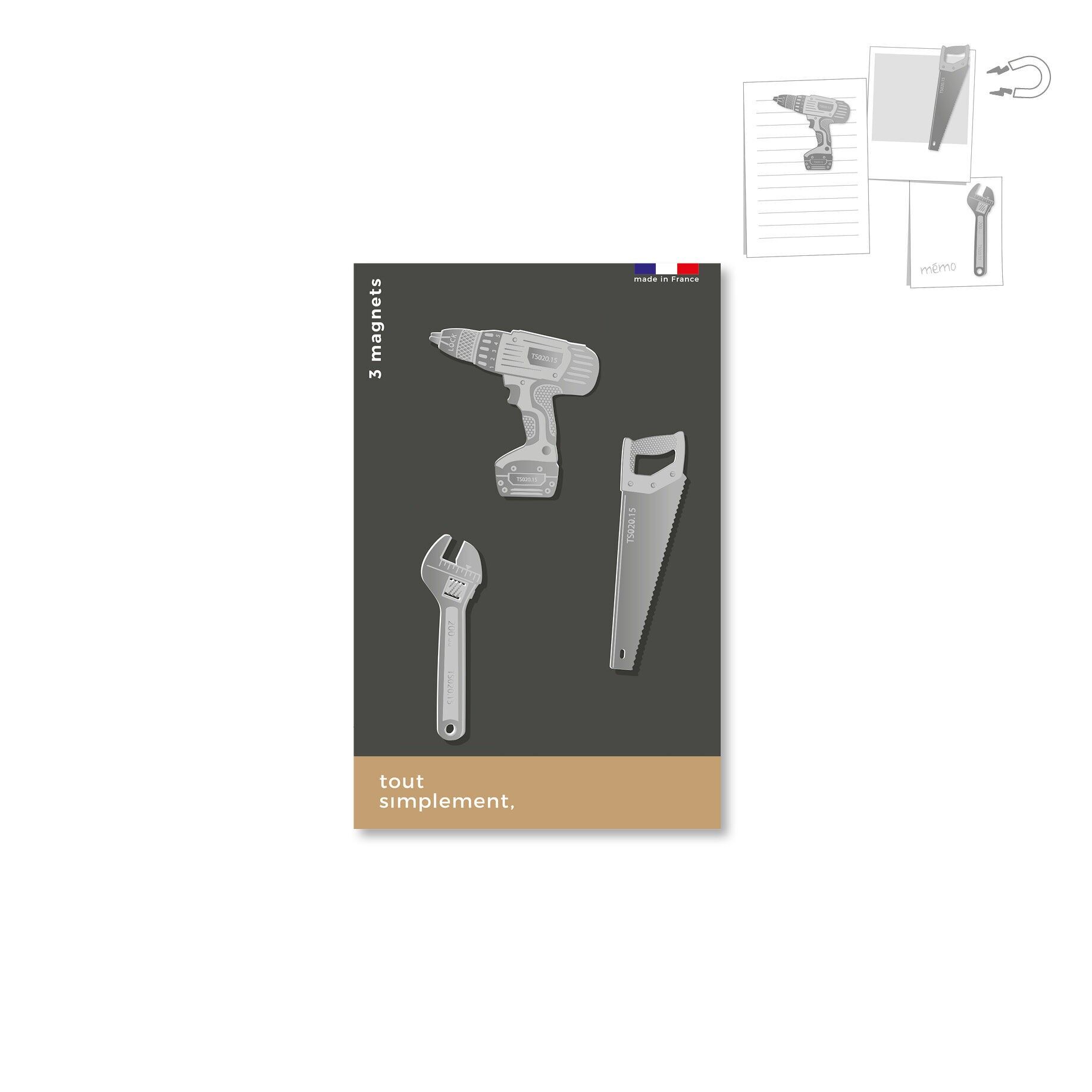 Carta di 3 magneti in metallo - Fai da te