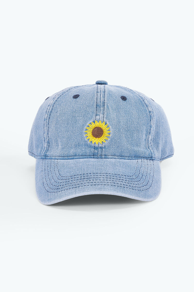 Cotton cap with sunflower embroidery MJ315HK