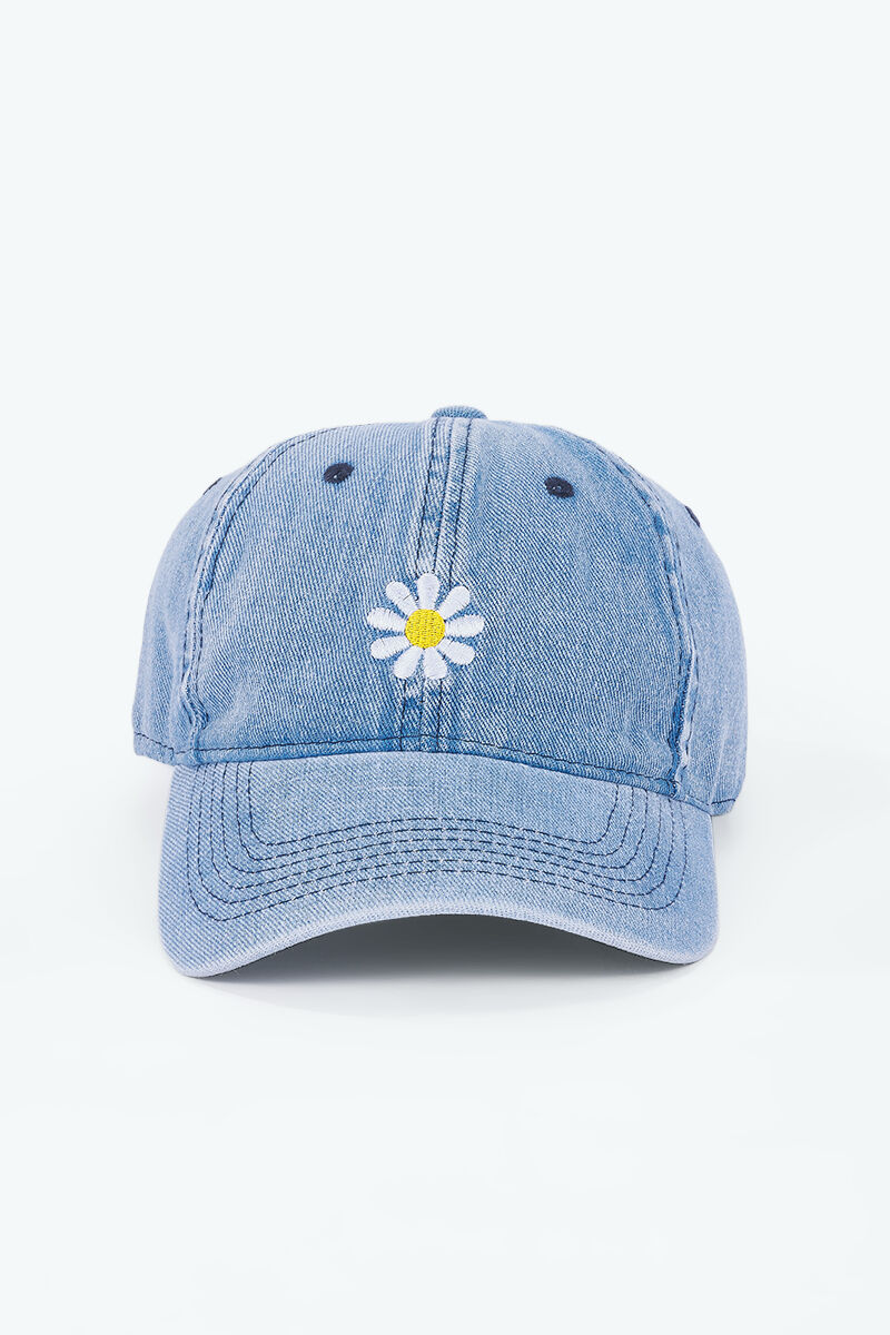Cotton cap with daisy embroidery MJ316HK