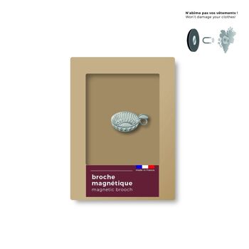 broche magnétique - oenologie - tastevin argenté 3