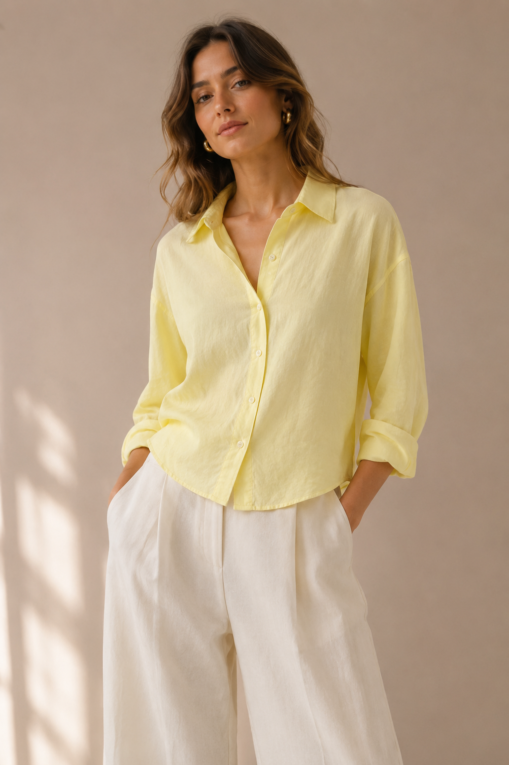 Oversized plain fluid shirt - MARLO