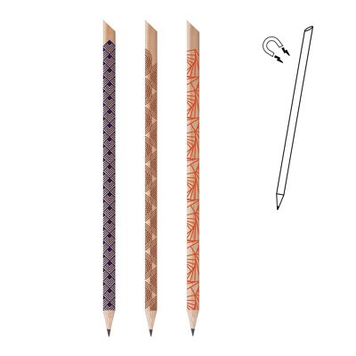 Assortment of 24 magnetic pencils - graphic