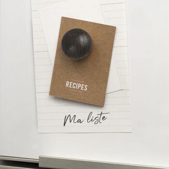 Petite boule magnétique en bois - noir 2