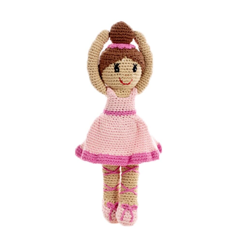 Giocattolo per bambini all'uncinetto C'era una volta una ballerina rosa