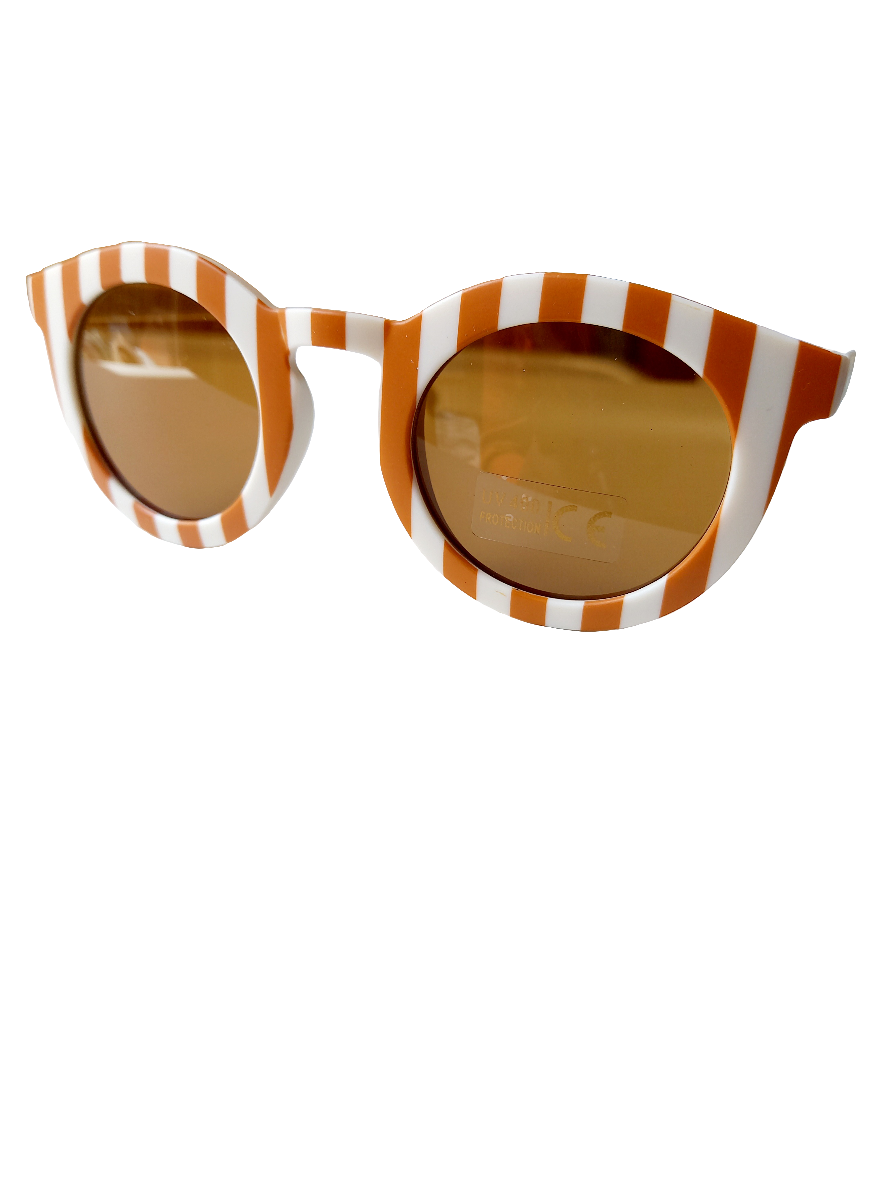 Kinderzonnebril Classic stripe cream/ caramel | zonnebril