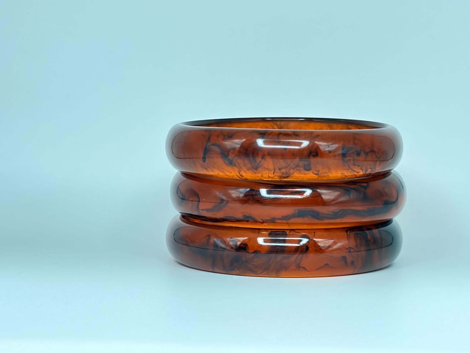 BRACELET EN RESINE AMBRE 12 MM