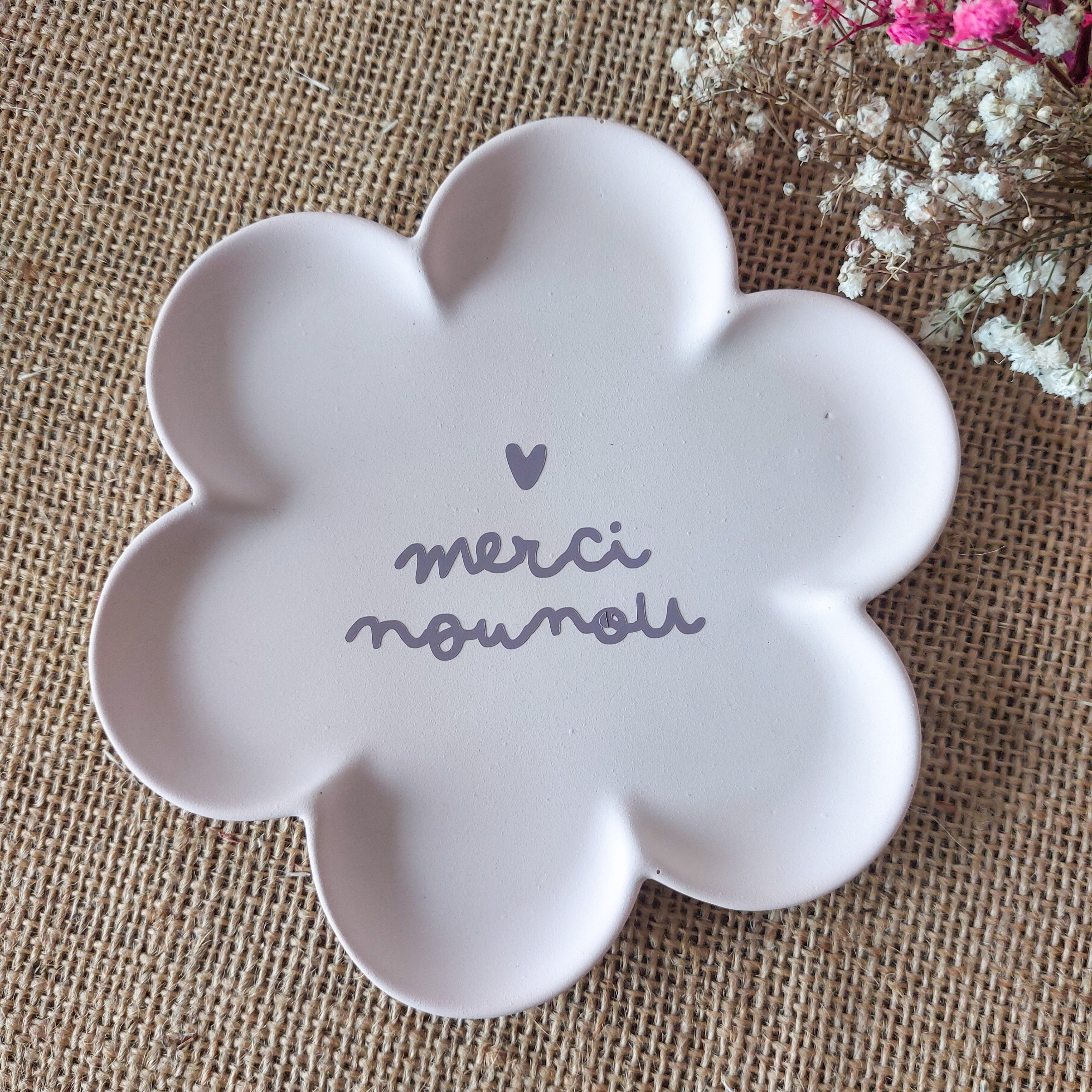 Regalo per insegnanti, regalo di ringraziamento per la tata, piattino/portagioie a forma di fiore, regalo di fine anno scolastico