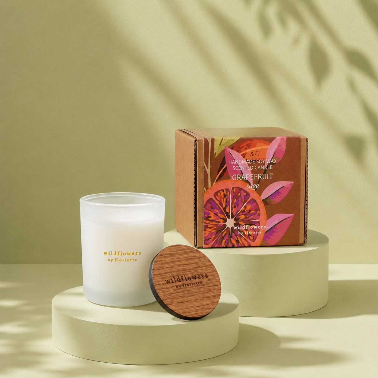 Scented Candle in glass - Grapefruit Sage