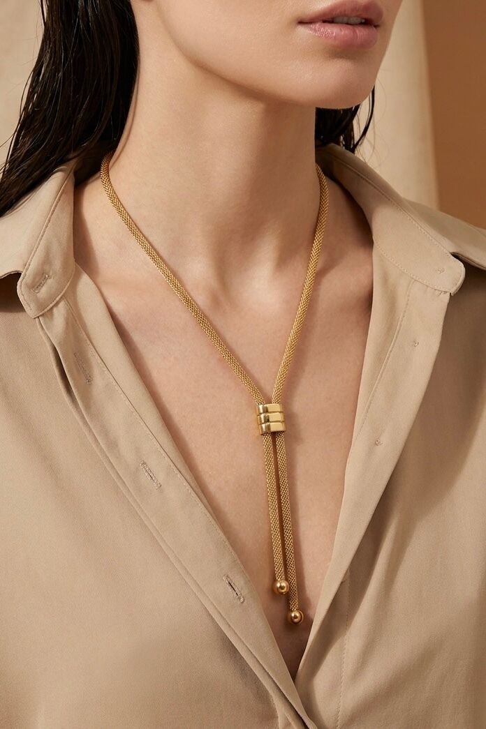 224AQ361 Stainless Steel Chain Necklaces