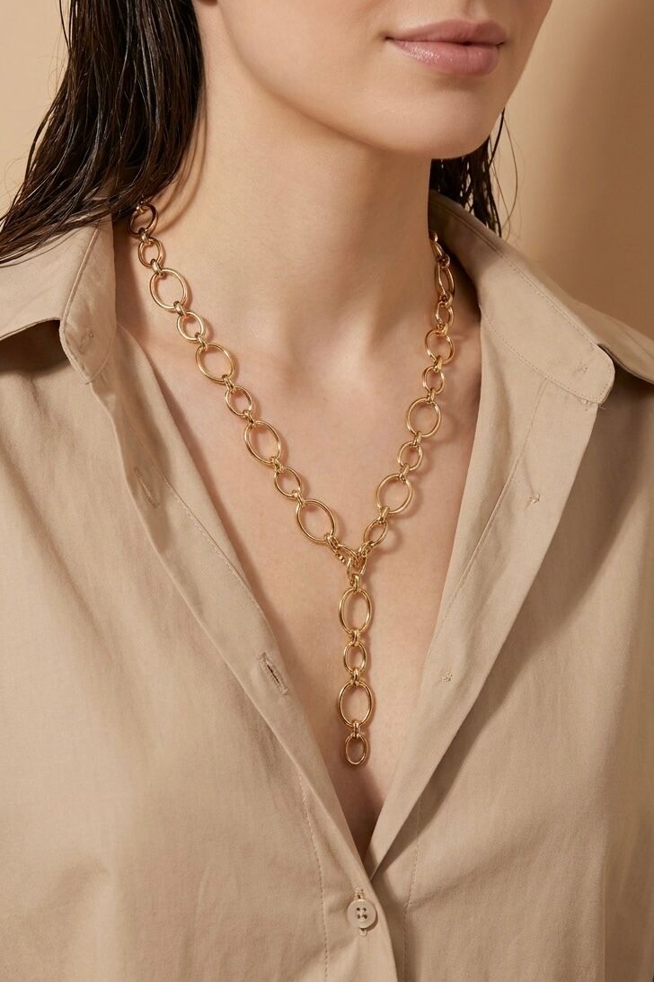 224AQ362 Stainless Steel Chain Necklaces