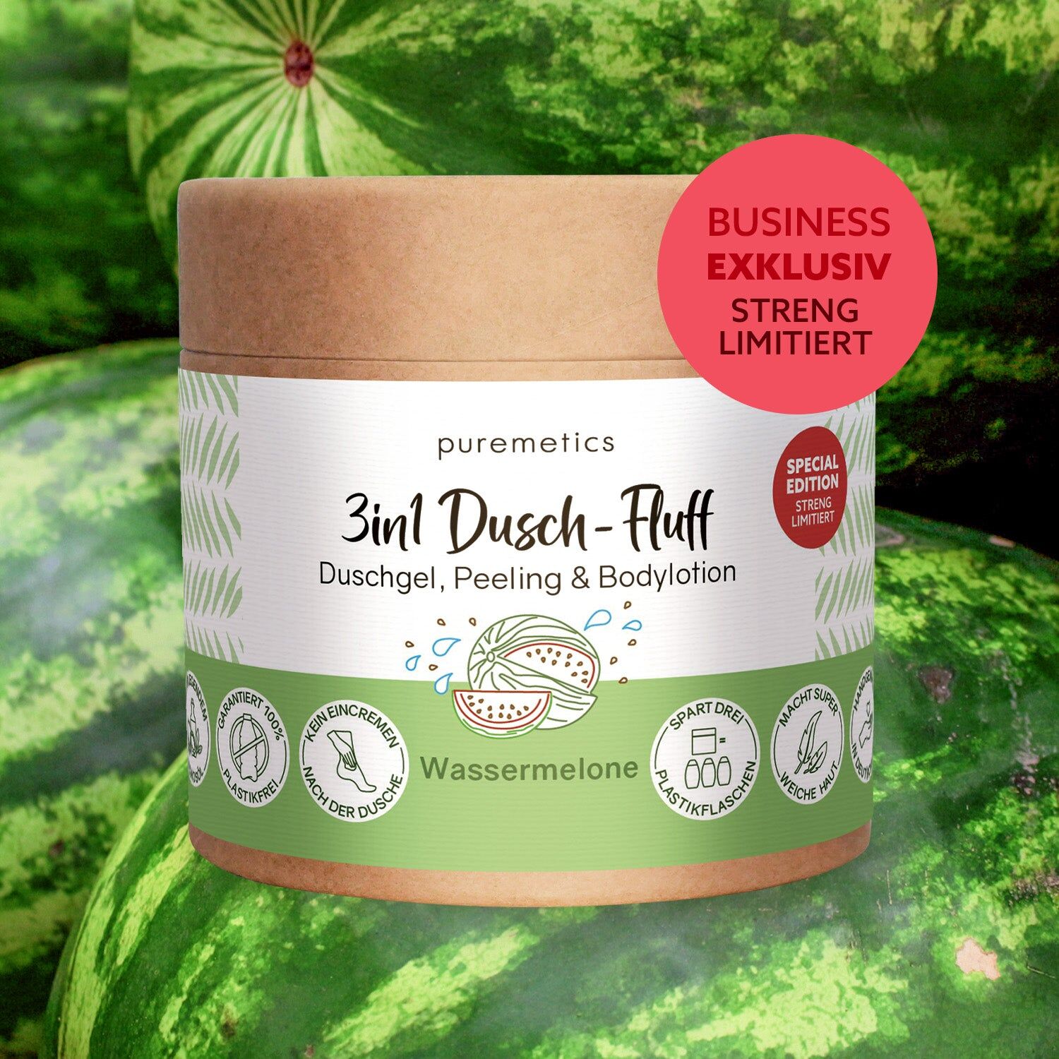 3in1 Dusch-Fluff 'Wassermelone'