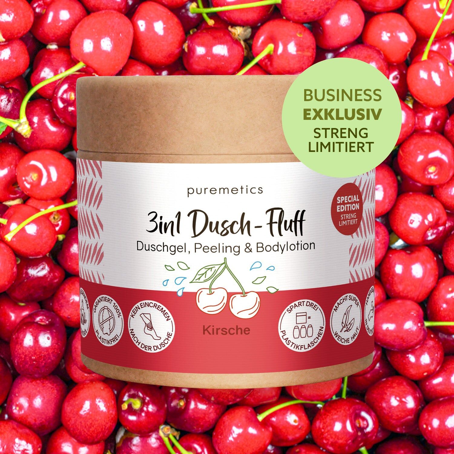 3in1 Dusch-Fluff 'Kirsche'
