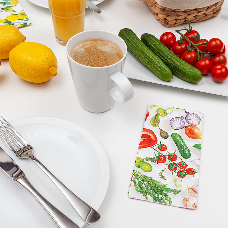 Buffet napkins "Tasty Vegetable", 16 pieces per pack