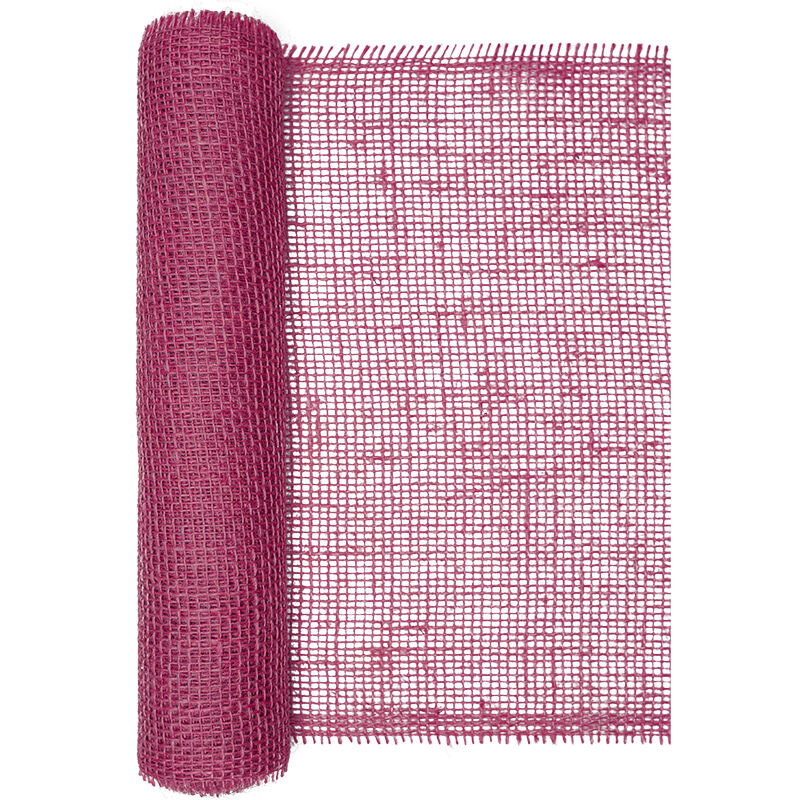 Jute table runner fuchsia