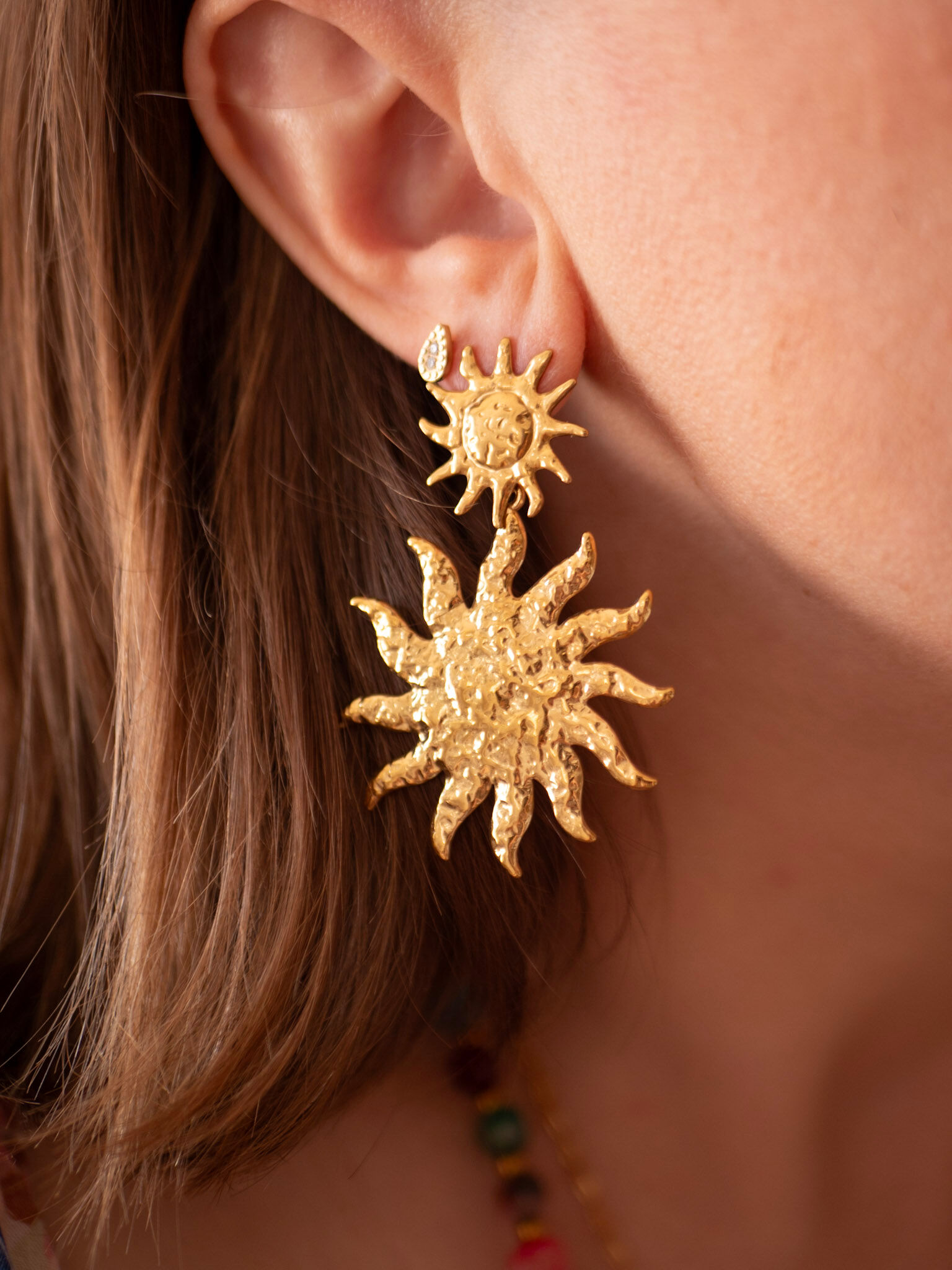 Azeria - Boucles d'oreilles Sun - Idée Cadeau - Fabrication Française