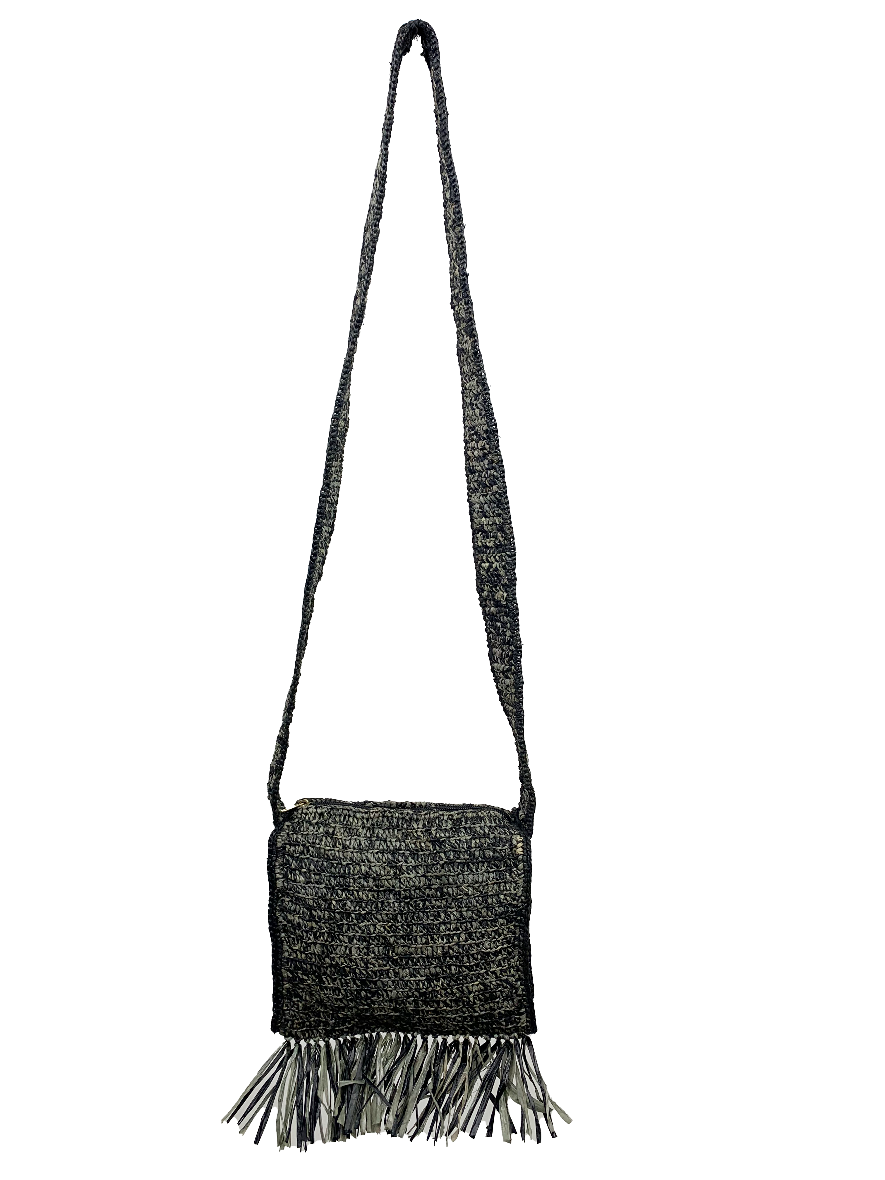 Fidena Raffia Fringe Shoulder Bag