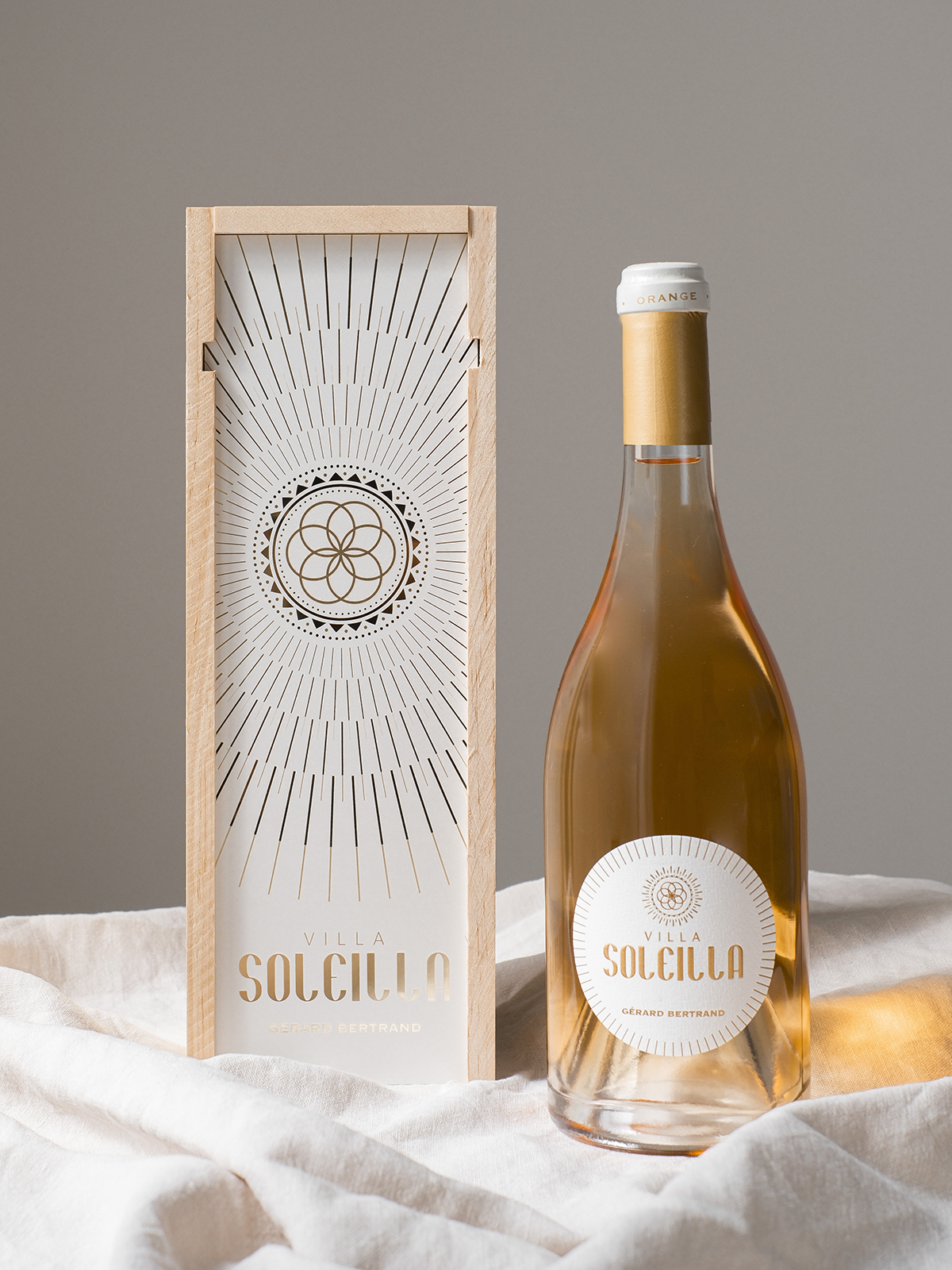 Villa Soleilla Coffret 2022 75cl coffret bois unitaire vin orange biodynamique