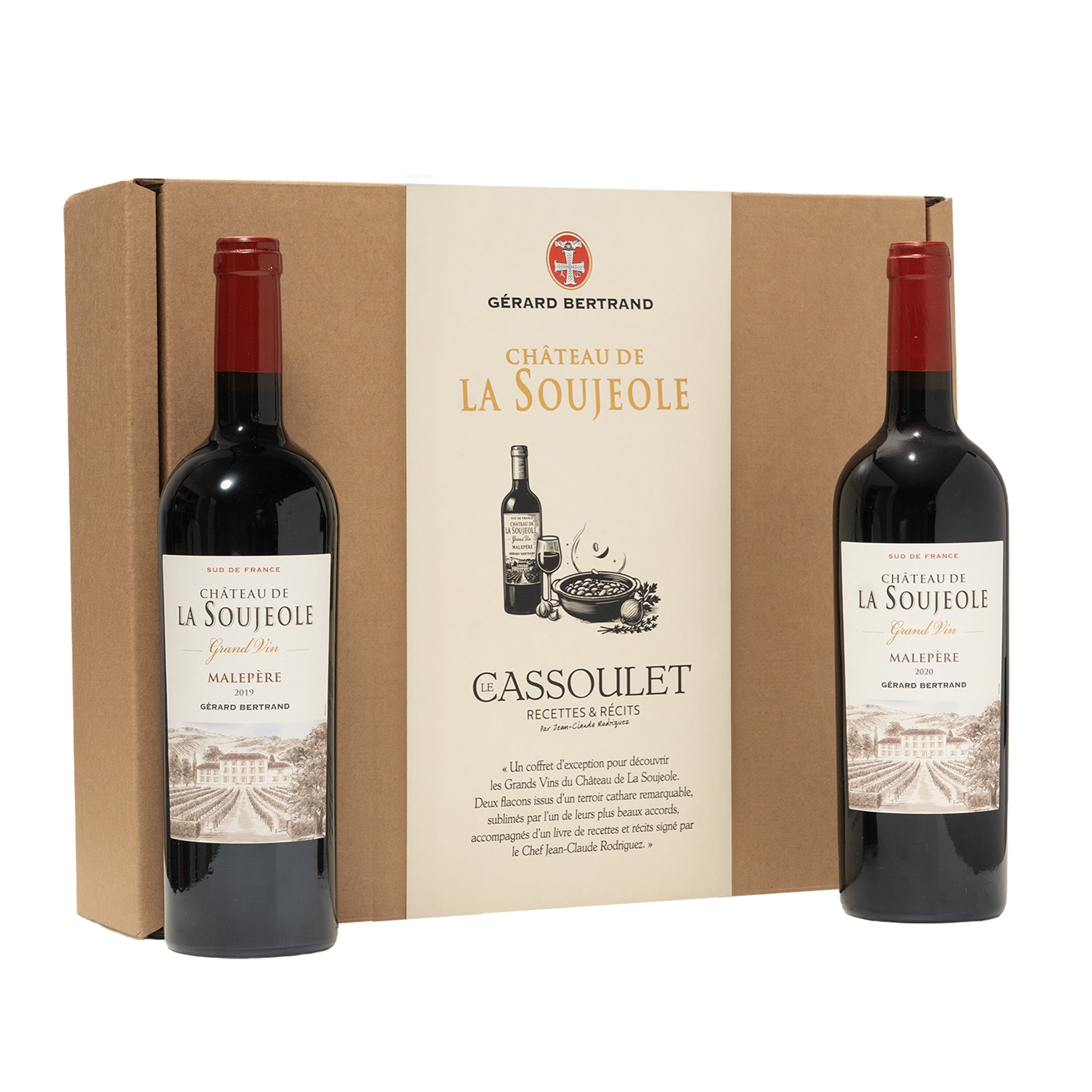 Coffret Cadeau Livre Le Cassoulet Recettes et Récits et Château de la Soujeole Grand Vin rouge
