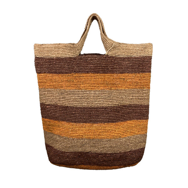 Striped raffia tote bag - Soada