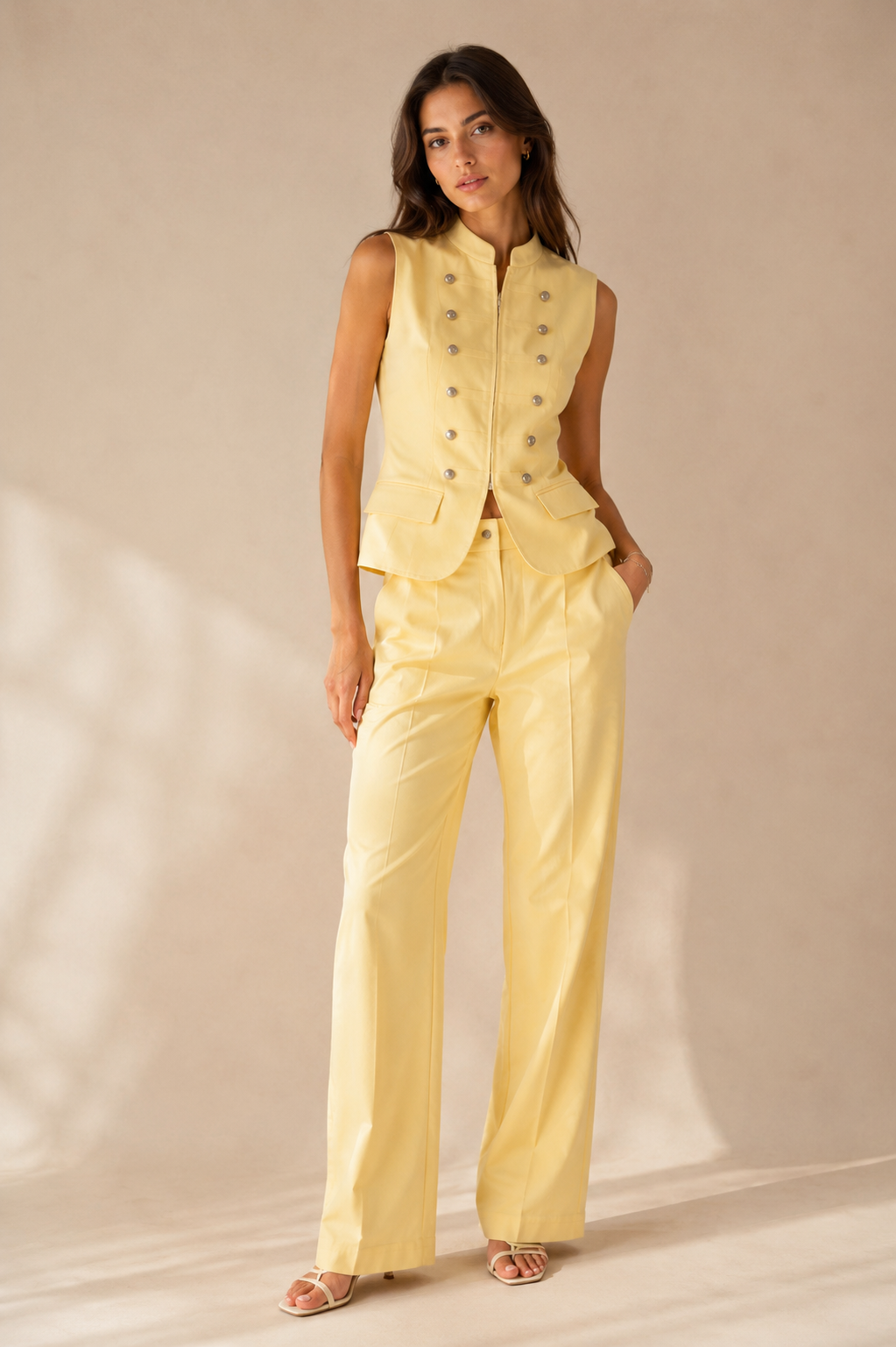 Pantalon tailleur droit élégant - ZELIA