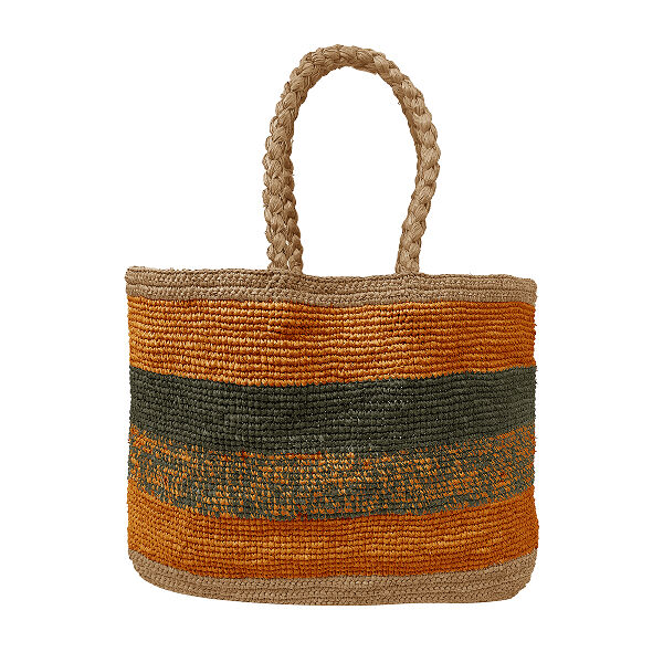 Striped raffia tote bag - Souma