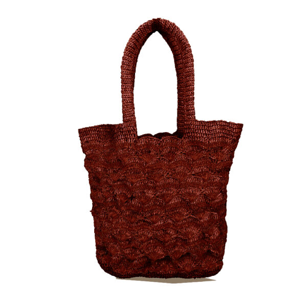 Structured raffia tote bag - Torino