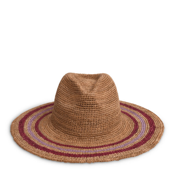 Wide-brimmed raffia hat - Barbara