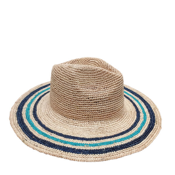 Wide-brimmed raffia hat - Barbara