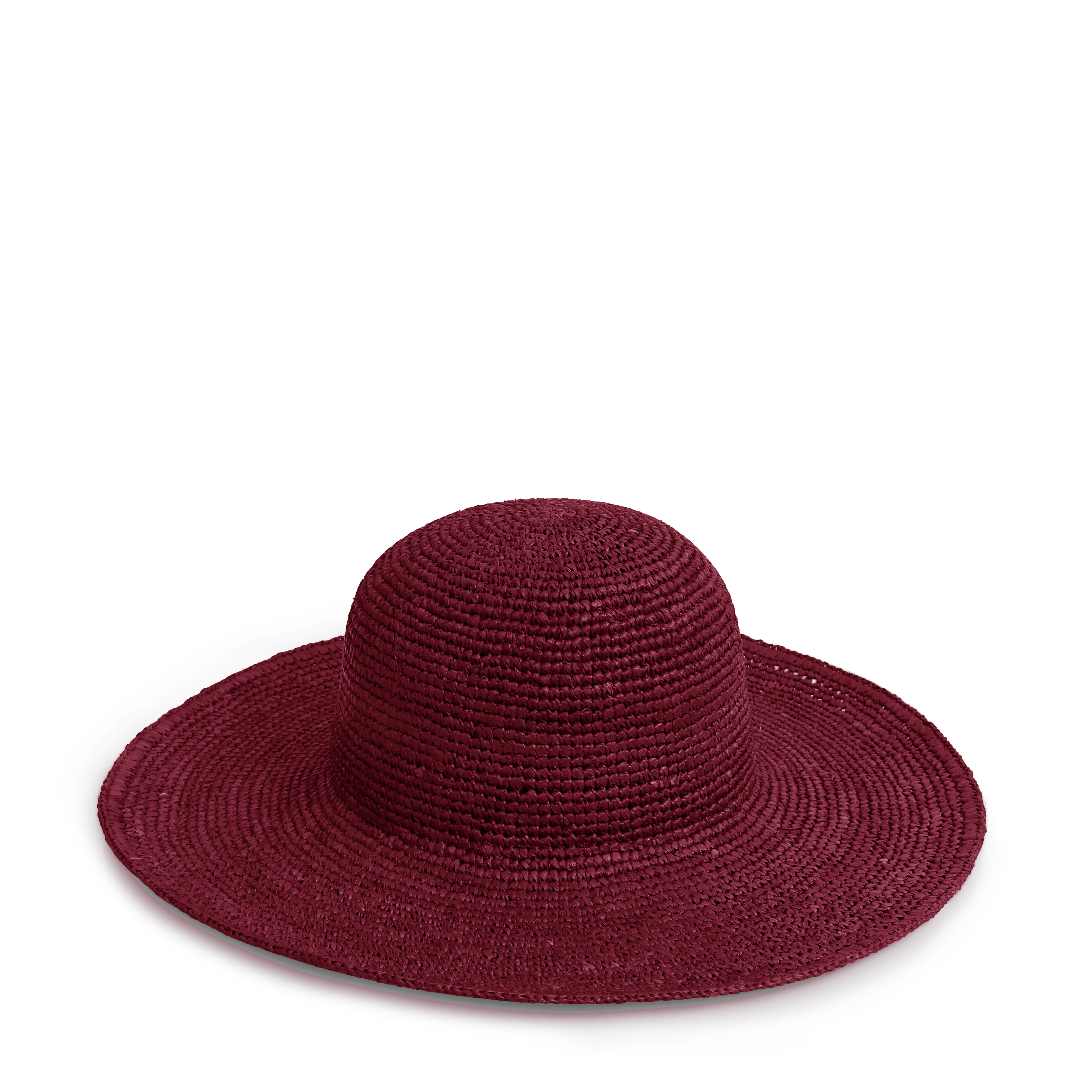 Raffia cape-style hat