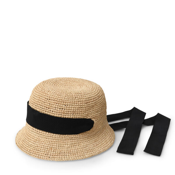 Raffia cloche hat - Dezia