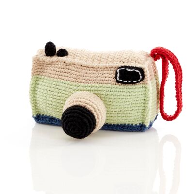 Hochet caméra en crochet pour bébé