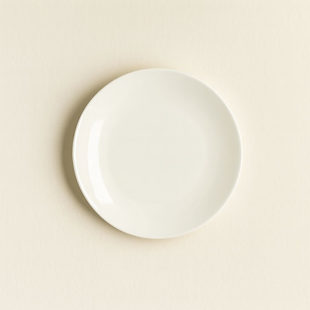 METROPOLITAN 21cm White Porcelain Dessert Plate
