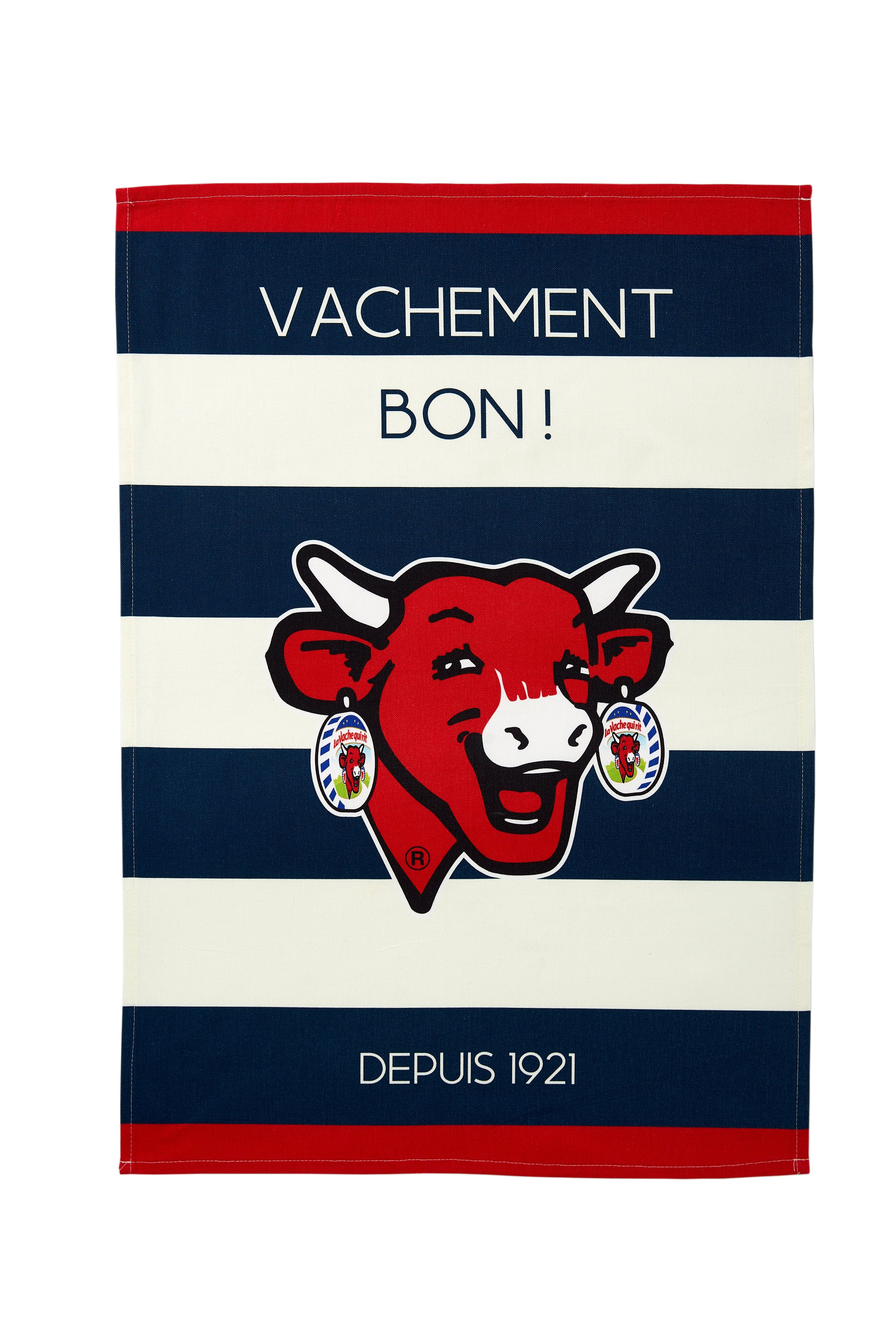 Torchon La Vache Qui Rit ® Rayé Bleu