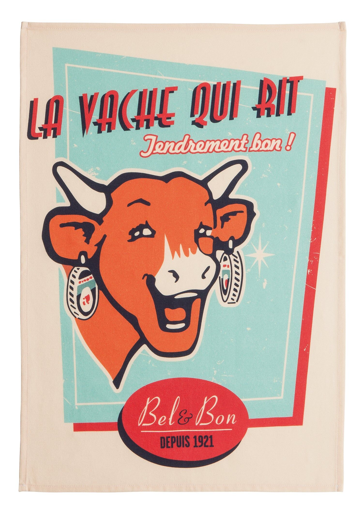 Torchon La Vache Qui Rit ® Rétro Vanille