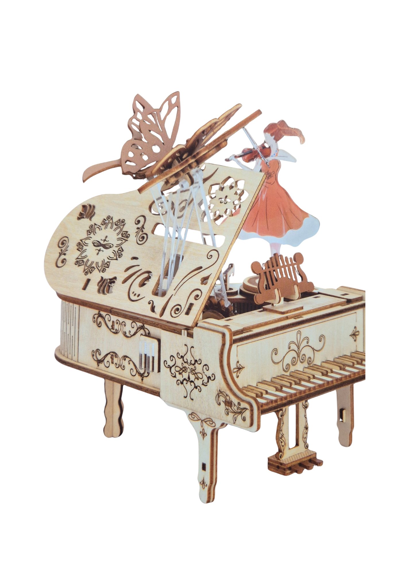 Buy wholesale Music Box Wood DIY 3D Puzzle Victorian Lantern
