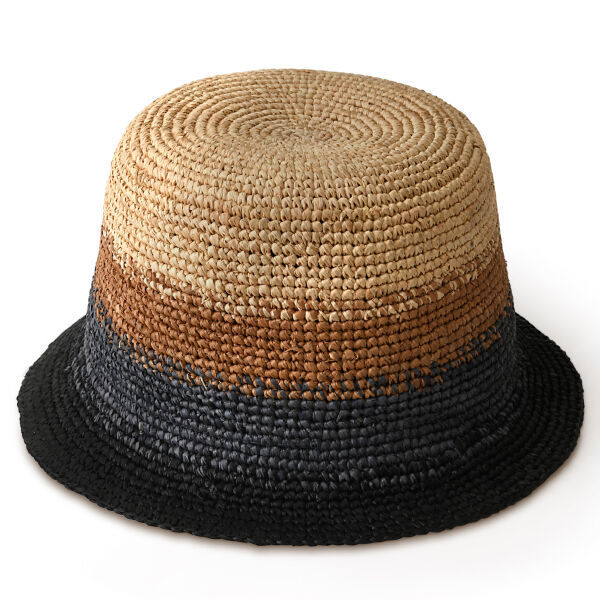 Gradient raffia cloche hat - Mirella