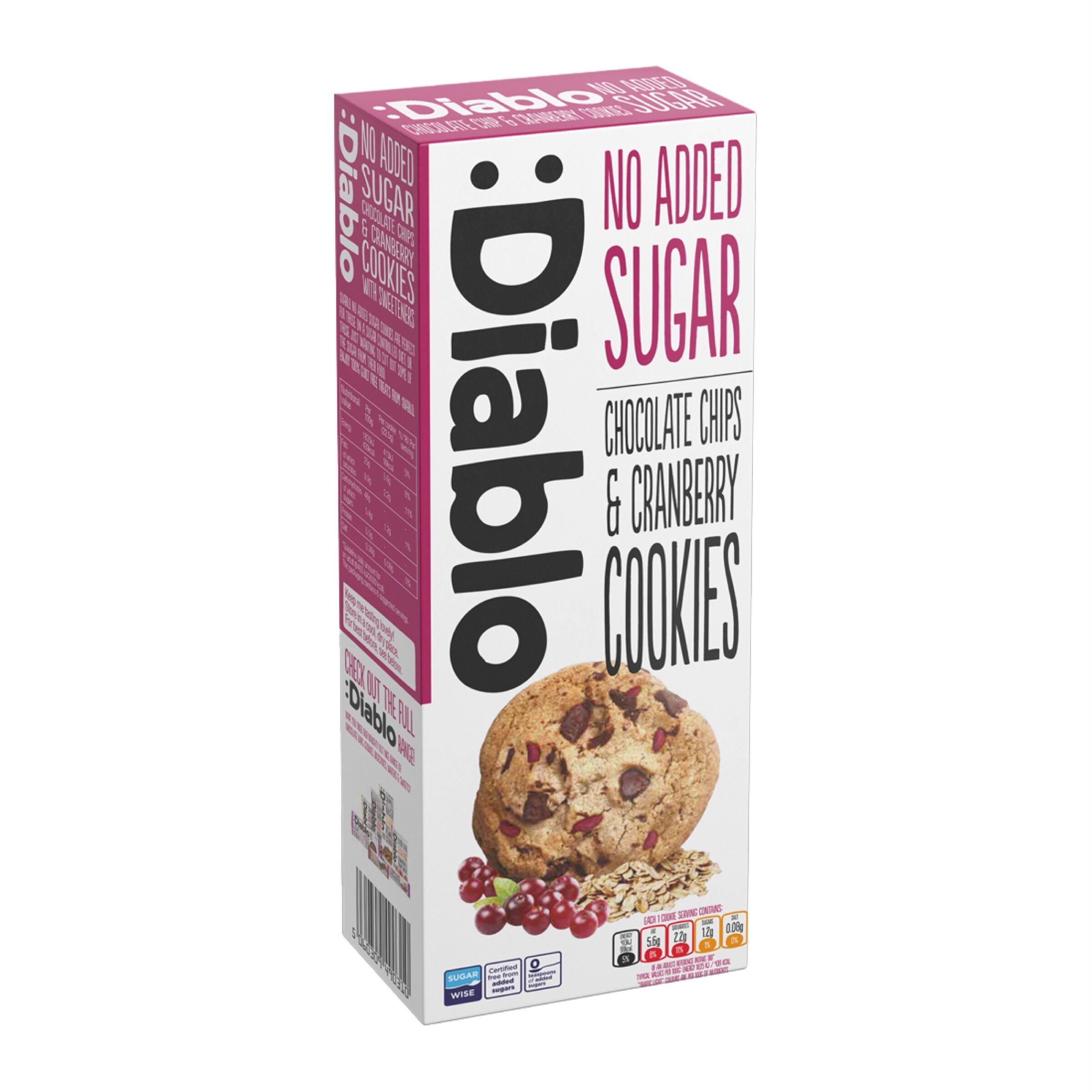 No Added Sugar Chocolate Chip & Cranberry Cookies 135g