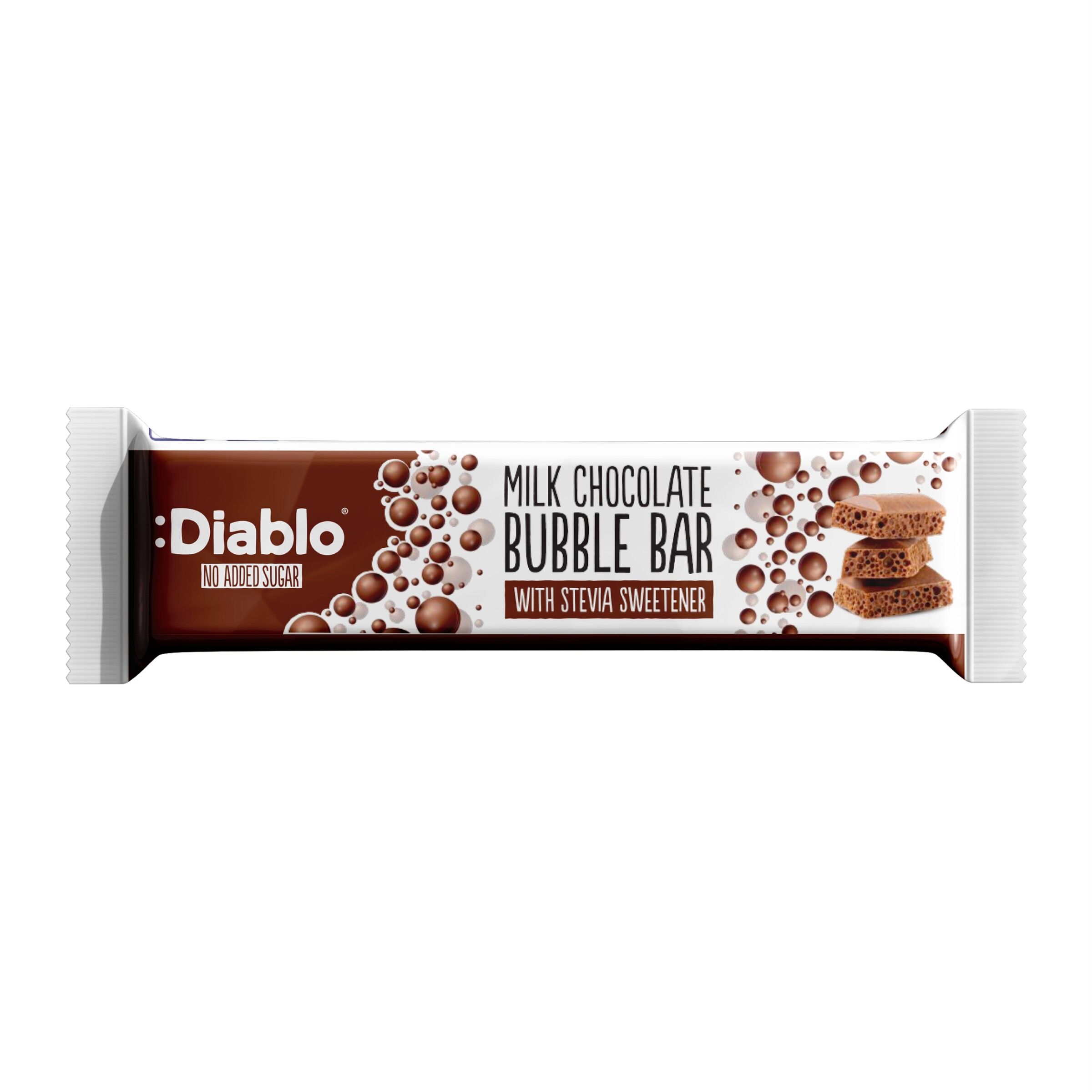 No Added Sugar Milk Chocolate Bubble Bar 30g