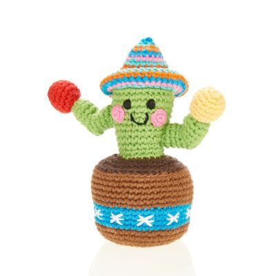 Cactus amico dei giocattoli per bambini in un sonaglio