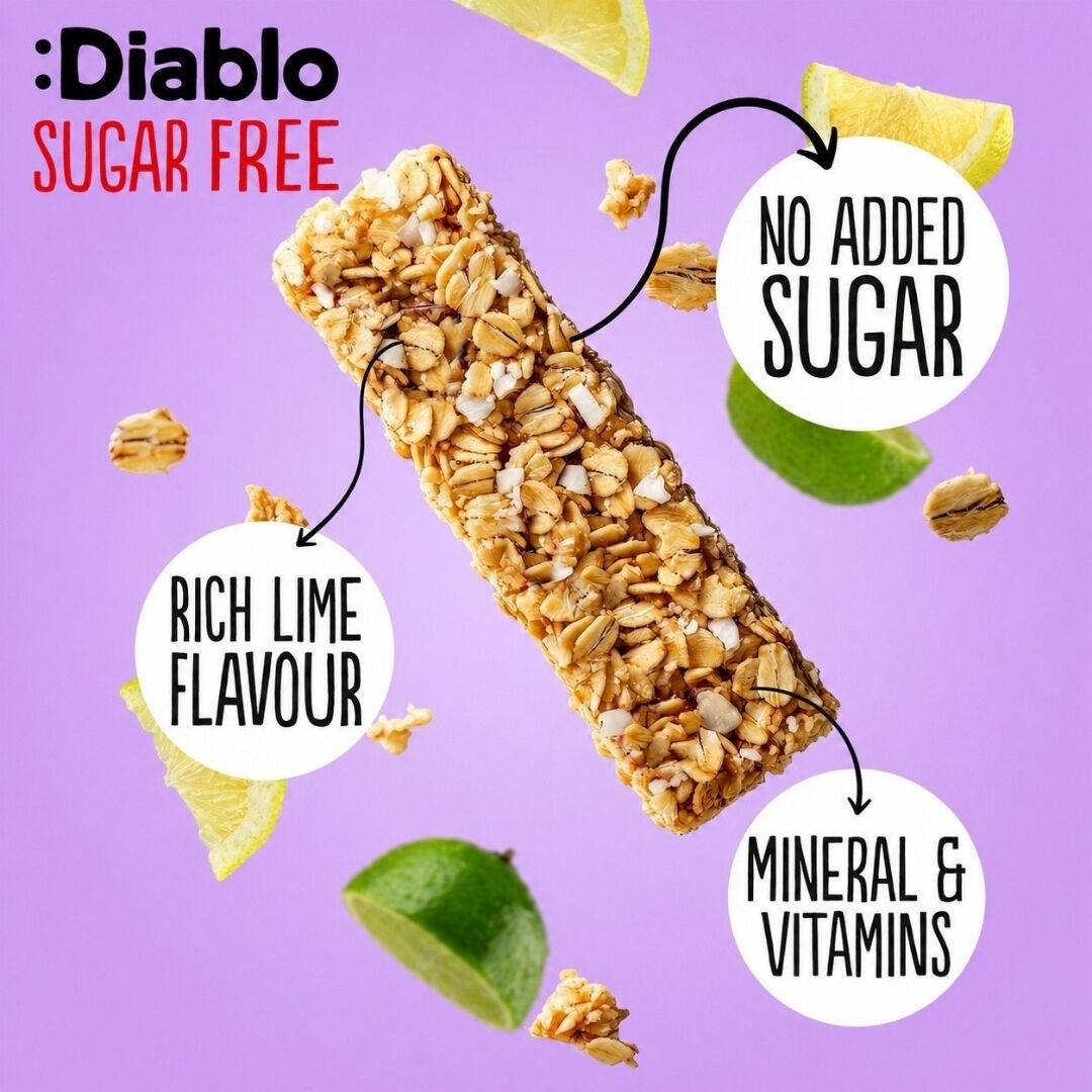 No Added Sugar Lime Muesli Bar 30g