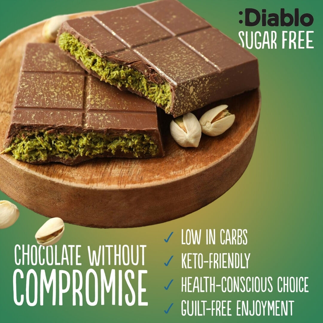 No Added Sugar Dubai Chocolate Pistachio Bar 200g
