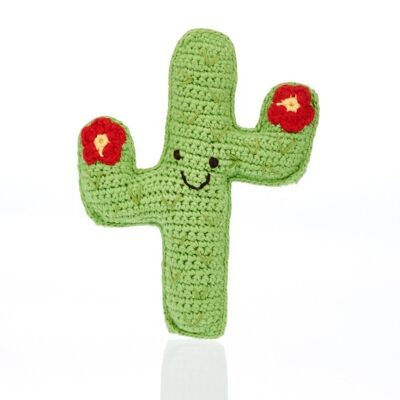 Sonaglio per amici cactus giocattolo per bambini - fiore rosso