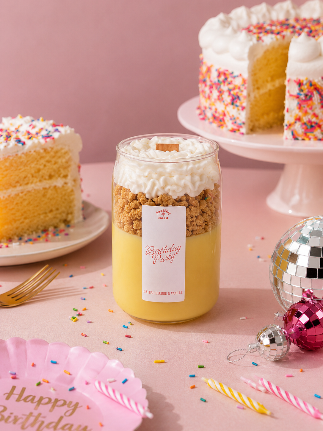 FESTA DI COMPLEANNO - CANDELA AL GUSTO DI TORTA ALLA VANIGLIA