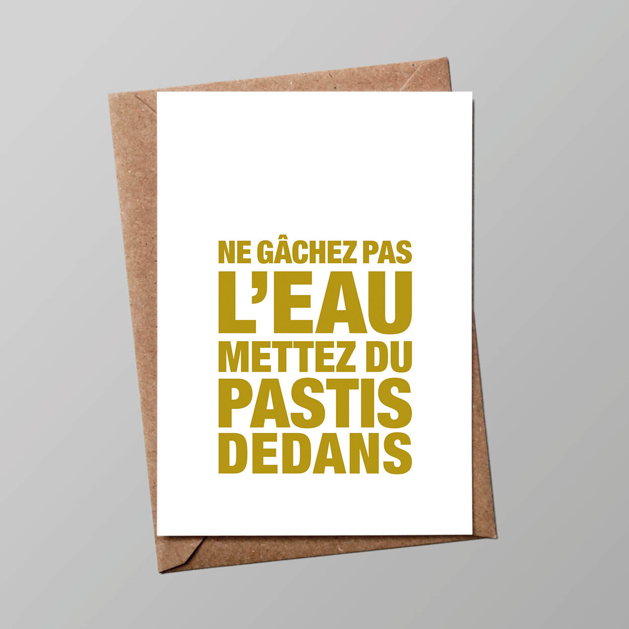 Happy Hour Postcard – "Pastis" – Bar Decor & Humor