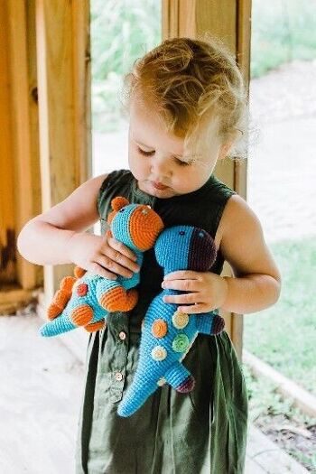 Jouet bébé Hochet dinosaure – steggi turquoise 3