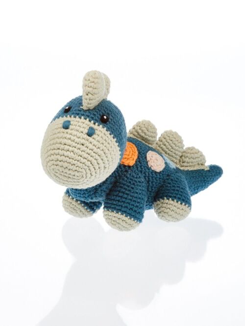 Baby Toy Dinosaur rattle – petrol blue