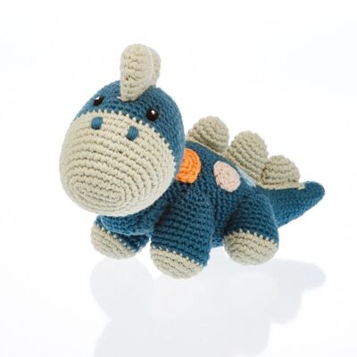 Baby Toy Dinosaur rattle – petrol blue